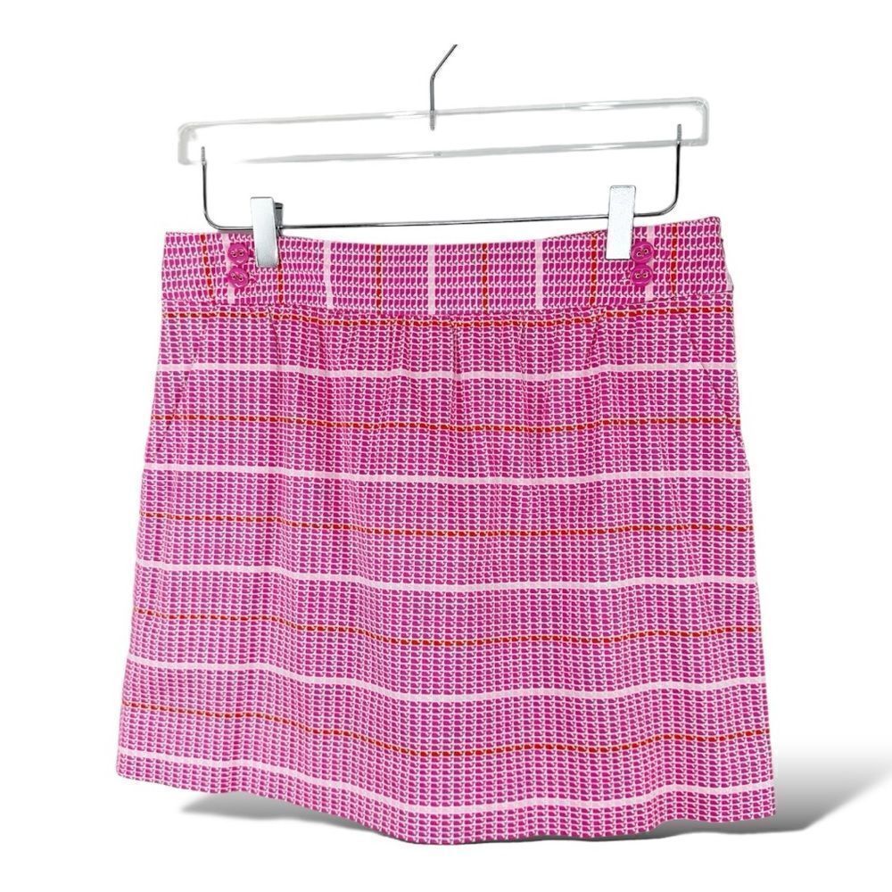 Vineyard Vines Cotton Blend‎ Whale Stripe Pink Rhododendron Skirt Sz 6